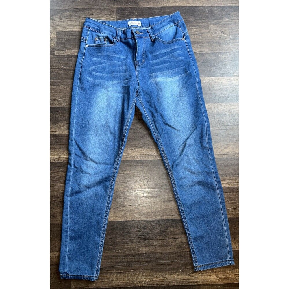 Red Bottom Jeans Women's Size 11/30 Blue Fashion Stretch Denim Casual Slim Fit
